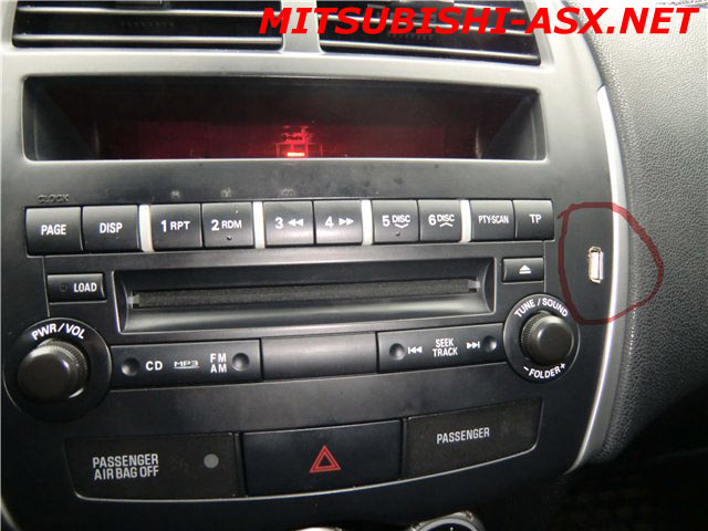 Перенос разъема USB на магнитолу Mitsubishi ASX