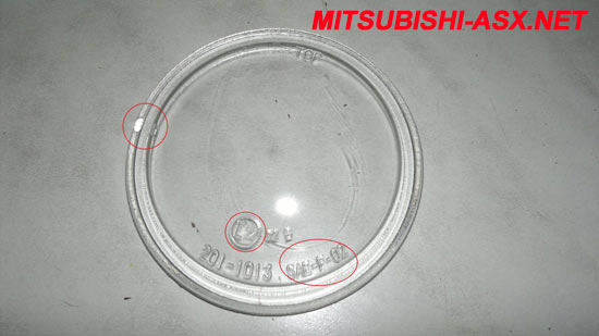 Замена ПТФ стекла Mitsubishi ASX