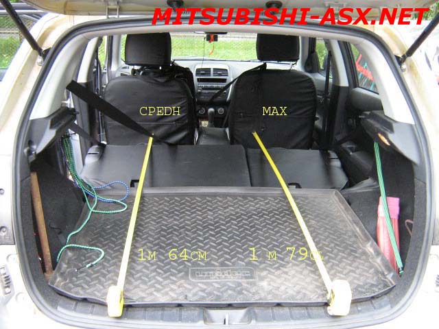 Габариты багажника Mitsubishi ASX