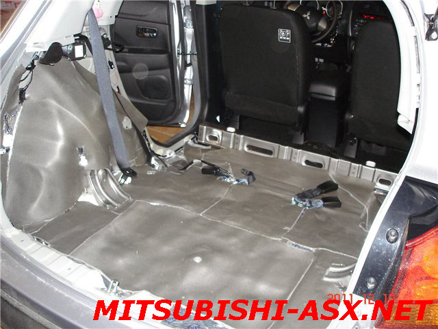 Шумоизоляция багажника и задних сидений Mitsubishi ASX